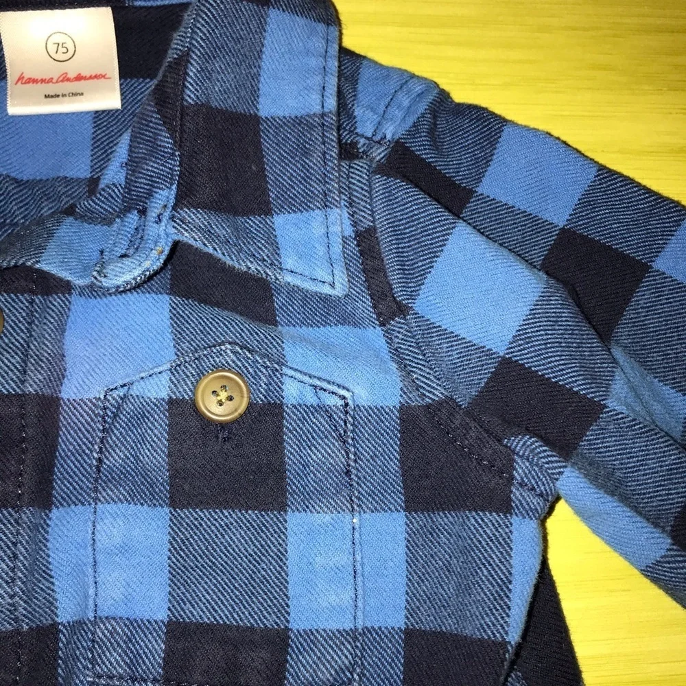 Hanna Andersson blue buffalo check flannel